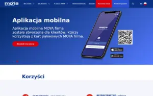Zrzut strony: MOYA Firma (karty przedpłacone)